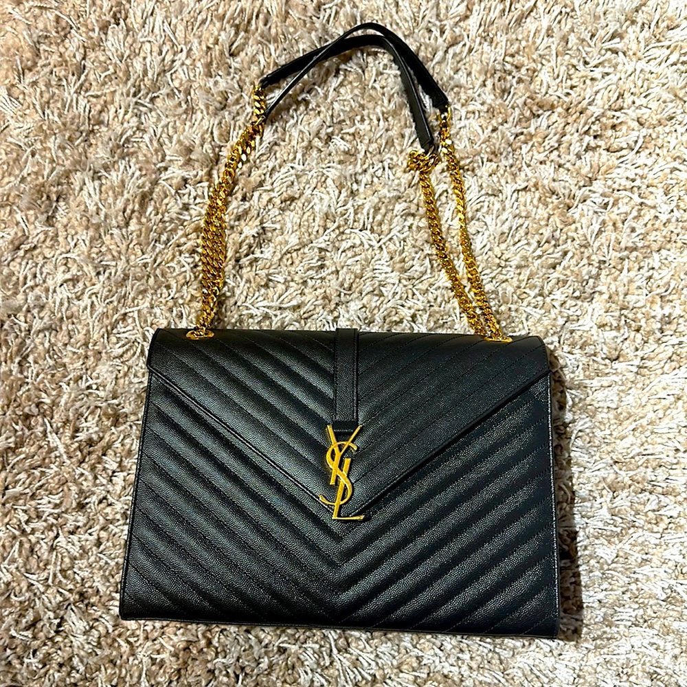 Saint Laurent -Large authentic gray envelope bag